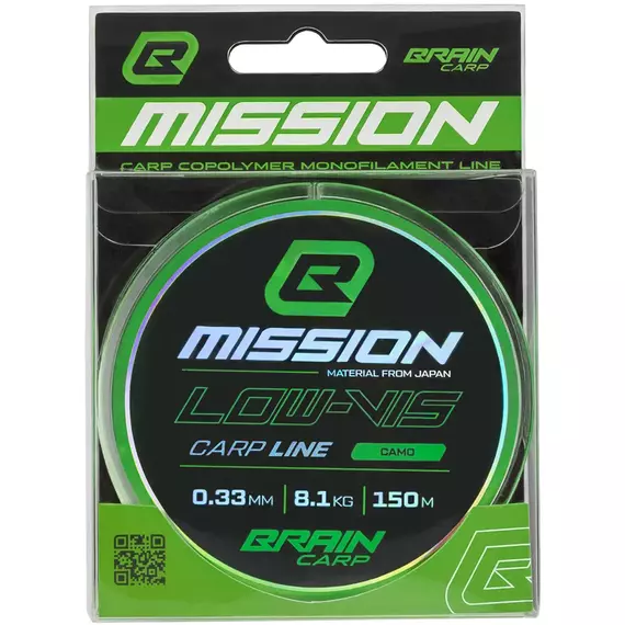Волосінь Brain Mission Carp Line (Camo) 150m 0.33mm 8.1kg, фото , изображение 2